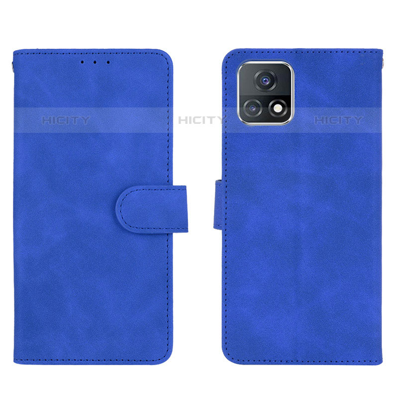 Coque Portefeuille Livre Cuir Etui Clapet L01Z pour Vivo iQOO U3 5G Bleu Plus