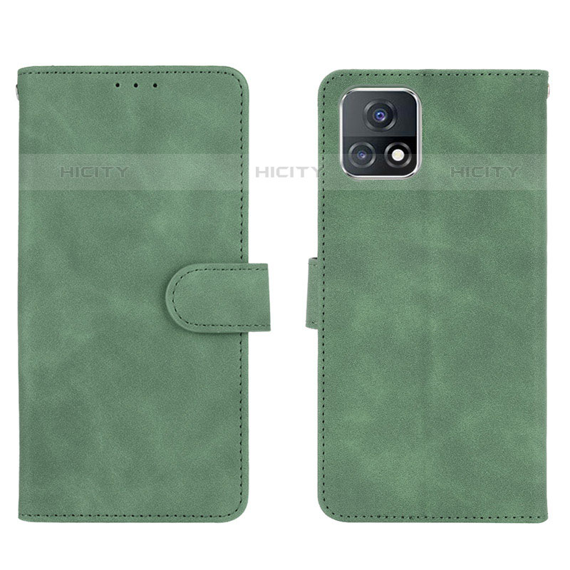 Coque Portefeuille Livre Cuir Etui Clapet L01Z pour Vivo iQOO U3x 5G Vert Plus