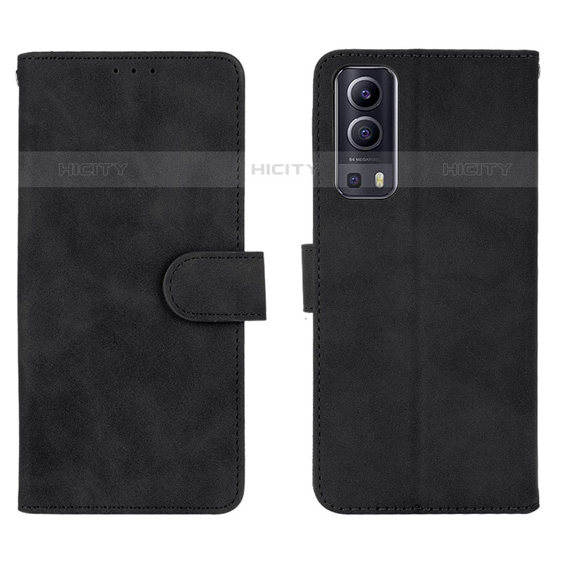 Coque Portefeuille Livre Cuir Etui Clapet L01Z pour Vivo iQOO Z3 5G Noir Plus