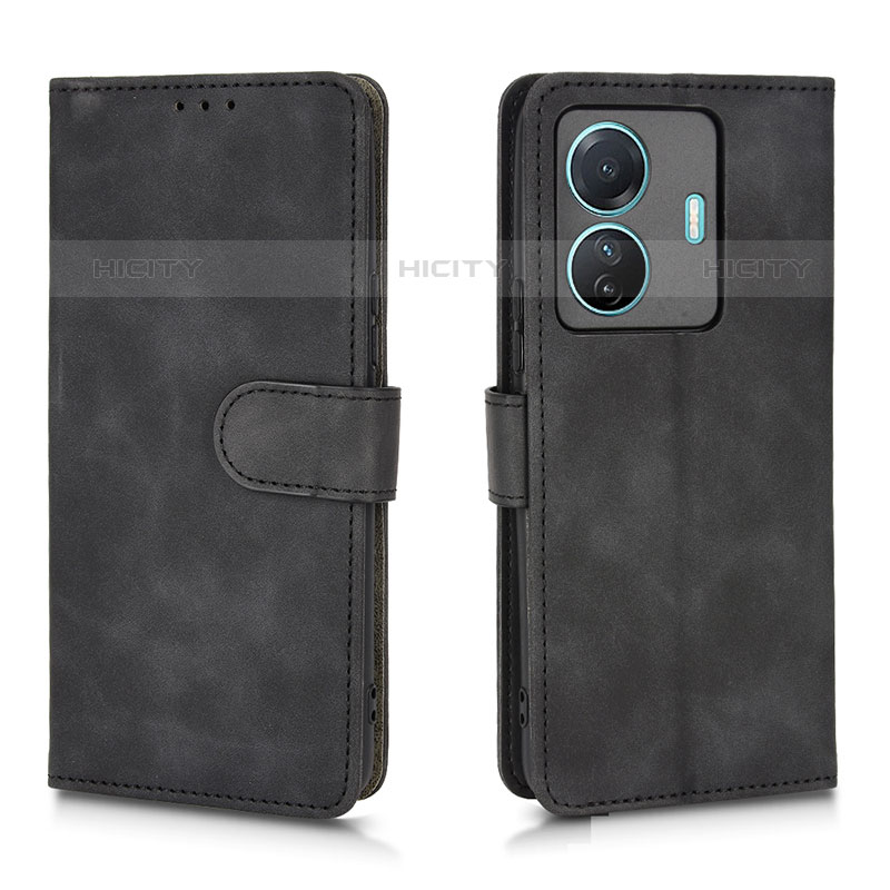 Coque Portefeuille Livre Cuir Etui Clapet L01Z pour Vivo iQOO Z6 Pro 5G Noir Plus