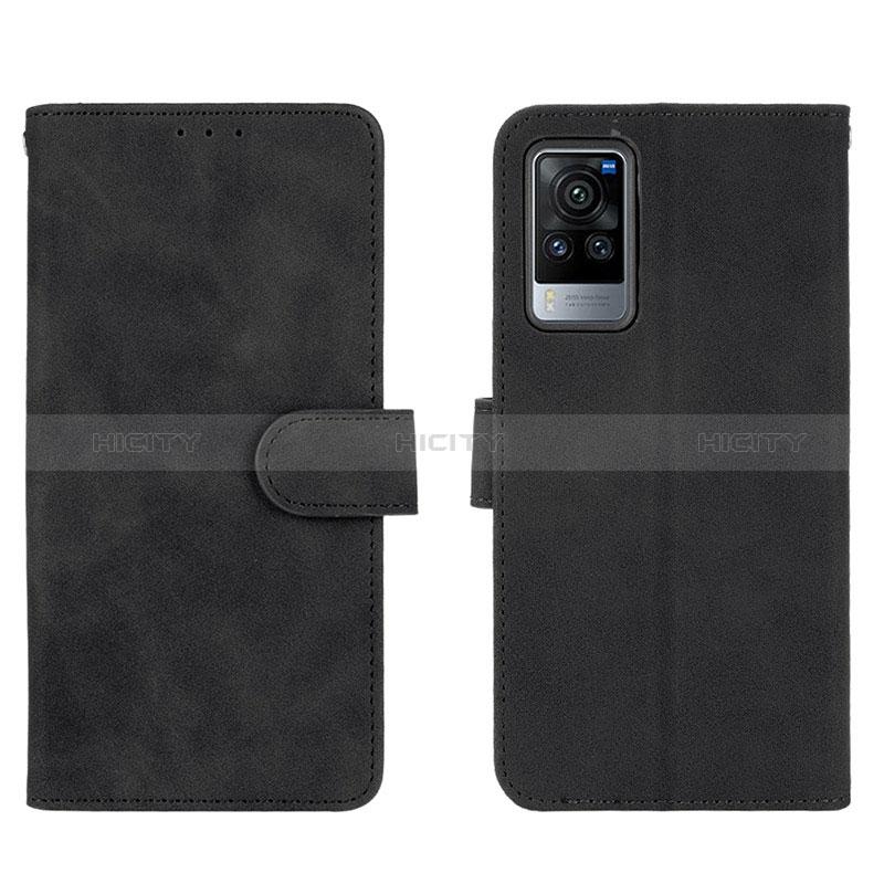 Coque Portefeuille Livre Cuir Etui Clapet L01Z pour Vivo X60 Pro 5G Noir Plus