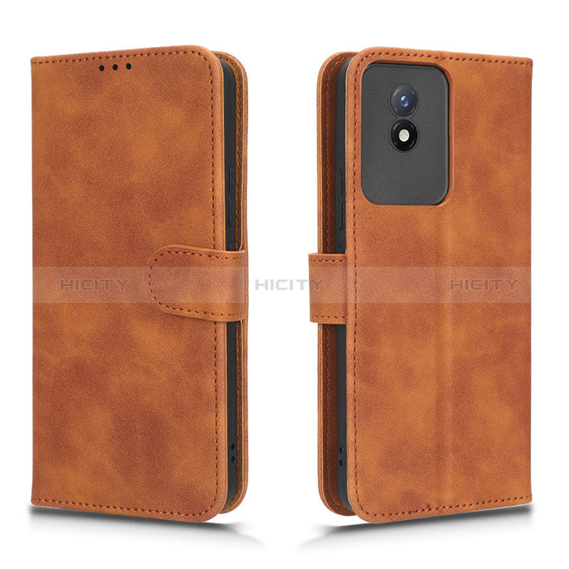 Coque Portefeuille Livre Cuir Etui Clapet L01Z pour Vivo Y02 Plus