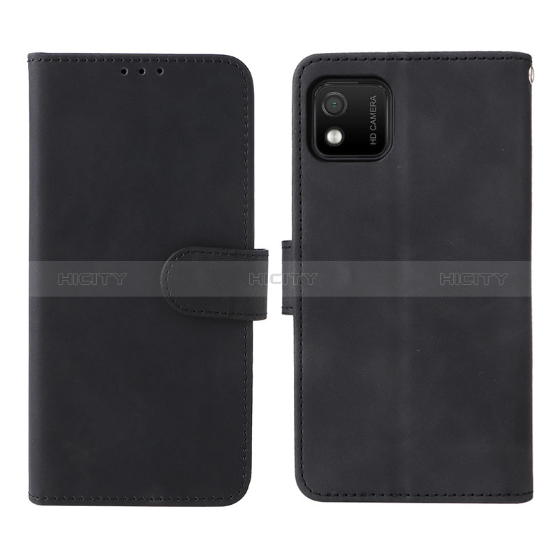 Coque Portefeuille Livre Cuir Etui Clapet L01Z pour Wiko Y52 Noir Plus