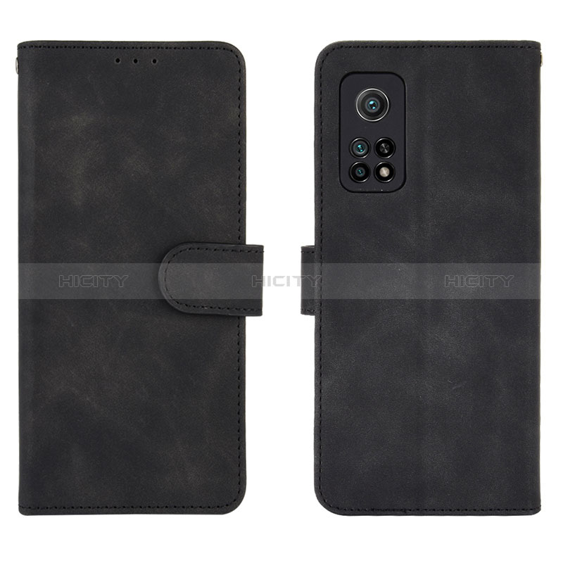 Coque Portefeuille Livre Cuir Etui Clapet L01Z pour Xiaomi Mi 10T 5G Noir Plus