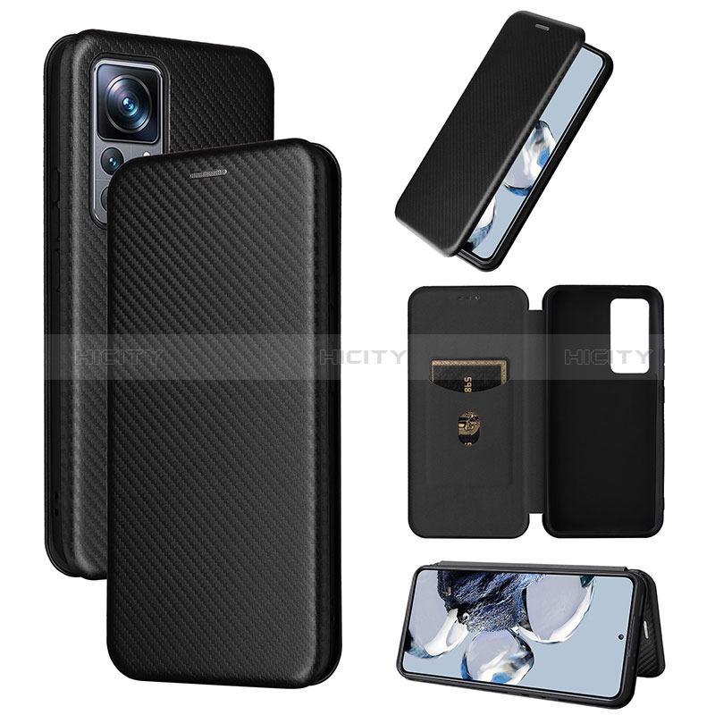 Coque Portefeuille Livre Cuir Etui Clapet L01Z pour Xiaomi Mi 12T 5G Noir Plus