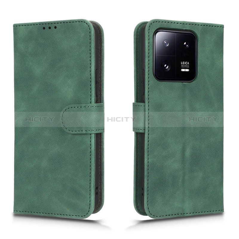 Coque Portefeuille Livre Cuir Etui Clapet L01Z pour Xiaomi Mi 13 Pro 5G Vert Plus