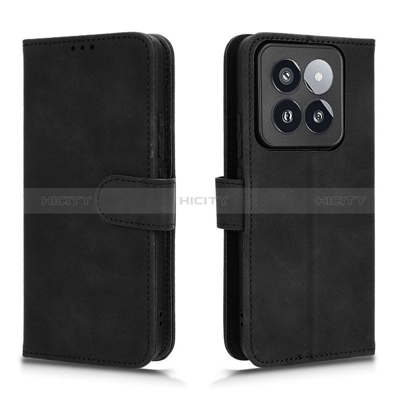 Coque Portefeuille Livre Cuir Etui Clapet L01Z pour Xiaomi Mi 14 5G Noir Plus