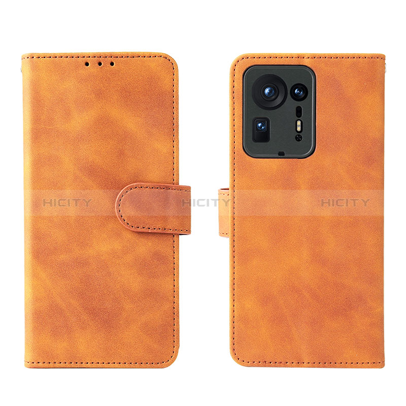 Coque Portefeuille Livre Cuir Etui Clapet L01Z pour Xiaomi Mi Mix 4 5G Marron Plus