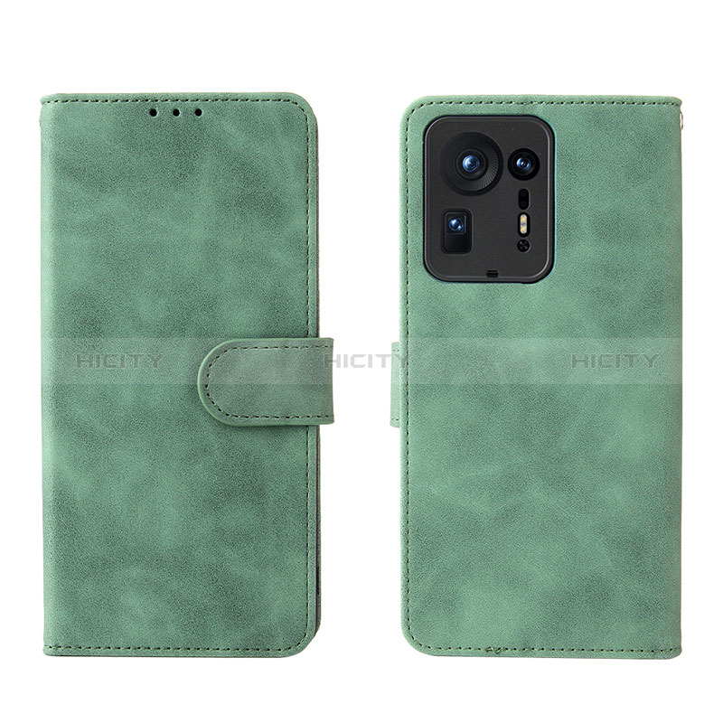 Coque Portefeuille Livre Cuir Etui Clapet L01Z pour Xiaomi Mi Mix 4 5G Vert Plus