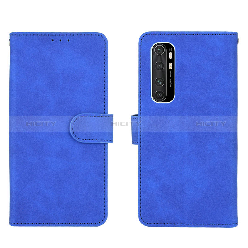 Coque Portefeuille Livre Cuir Etui Clapet L01Z pour Xiaomi Mi Note 10 Lite Bleu Plus