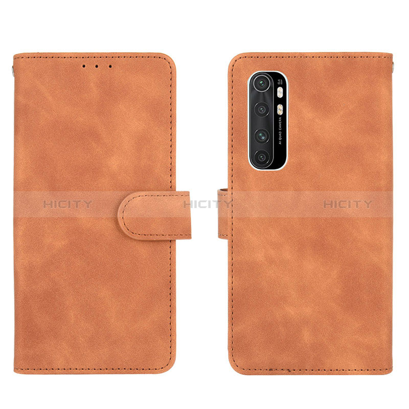 Coque Portefeuille Livre Cuir Etui Clapet L01Z pour Xiaomi Mi Note 10 Lite Marron Plus