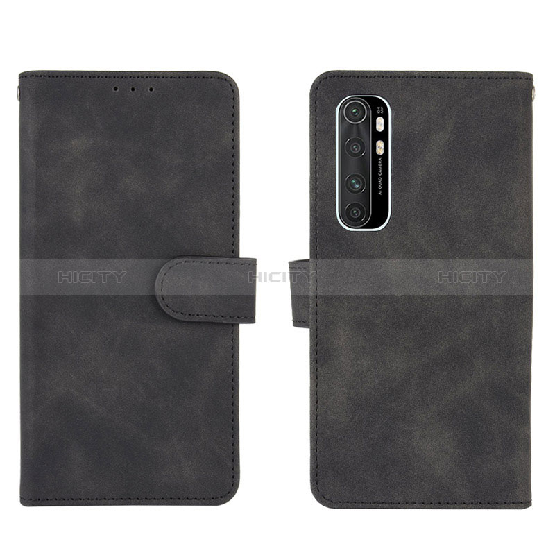 Coque Portefeuille Livre Cuir Etui Clapet L01Z pour Xiaomi Mi Note 10 Lite Noir Plus