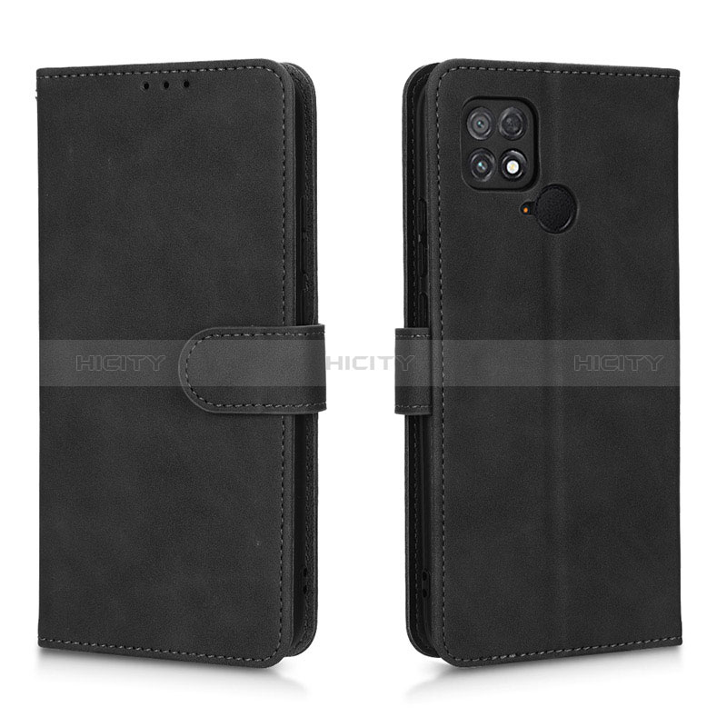 Coque Portefeuille Livre Cuir Etui Clapet L01Z pour Xiaomi Poco C40 Noir Plus