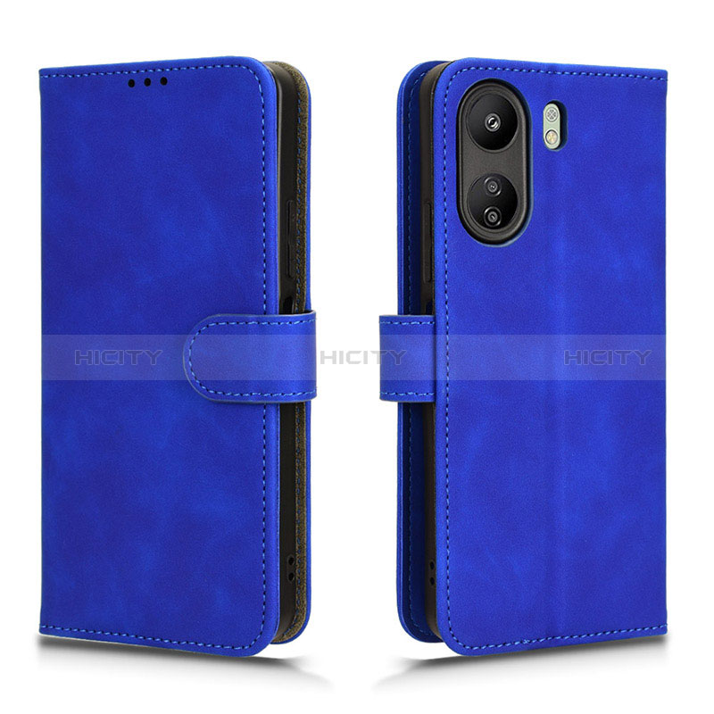 Coque Portefeuille Livre Cuir Etui Clapet L01Z pour Xiaomi Poco C65 Bleu Plus