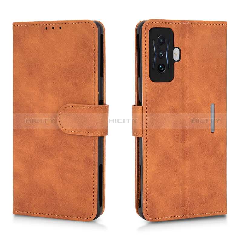 Coque Portefeuille Livre Cuir Etui Clapet L01Z pour Xiaomi Poco F4 GT 5G Marron Plus