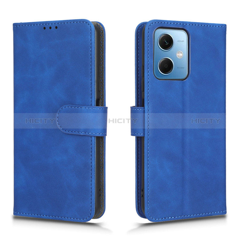 Coque Portefeuille Livre Cuir Etui Clapet L01Z pour Xiaomi Poco X5 5G Bleu Plus