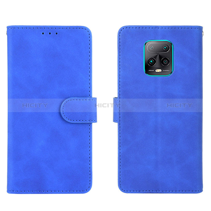 Coque Portefeuille Livre Cuir Etui Clapet L01Z pour Xiaomi Redmi 10X Pro 5G Bleu Plus