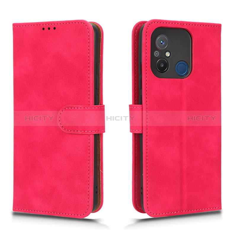 Coque Portefeuille Livre Cuir Etui Clapet L01Z pour Xiaomi Redmi 12C 4G Rose Rouge Plus