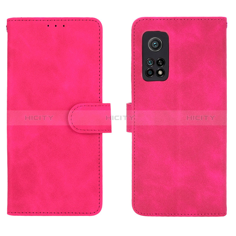 Coque Portefeuille Livre Cuir Etui Clapet L01Z pour Xiaomi Redmi K30S 5G Rose Rouge Plus