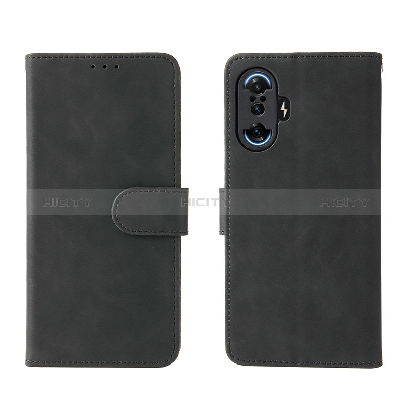 Coque Portefeuille Livre Cuir Etui Clapet L01Z pour Xiaomi Redmi K40 Gaming 5G Noir Plus