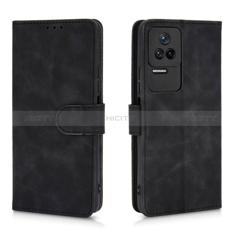 Coque Portefeuille Livre Cuir Etui Clapet L01Z pour Xiaomi Redmi K40S 5G Noir Plus