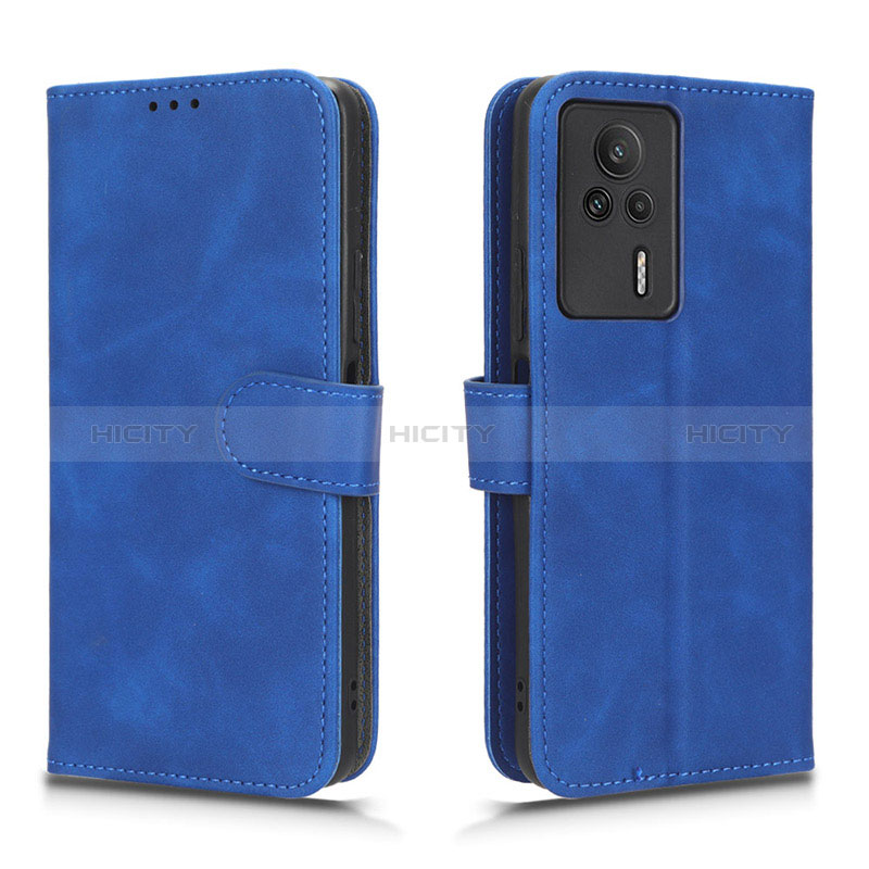 Coque Portefeuille Livre Cuir Etui Clapet L01Z pour Xiaomi Redmi K60E 5G Bleu Plus