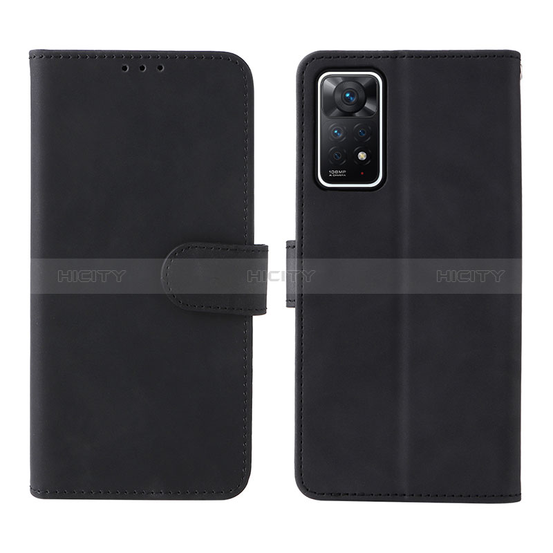 Coque Portefeuille Livre Cuir Etui Clapet L01Z pour Xiaomi Redmi Note 11 Pro 4G Noir Plus