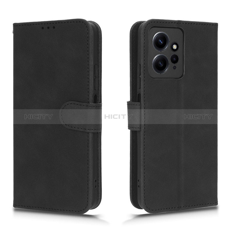 Coque Portefeuille Livre Cuir Etui Clapet L01Z pour Xiaomi Redmi Note 12 4G Noir Plus