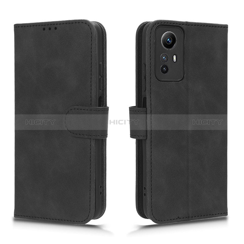 Coque Portefeuille Livre Cuir Etui Clapet L01Z pour Xiaomi Redmi Note 12S Noir Plus