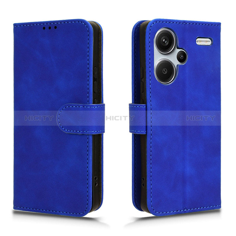 Coque Portefeuille Livre Cuir Etui Clapet L01Z pour Xiaomi Redmi Note 13 Pro+ Plus 5G Bleu Plus