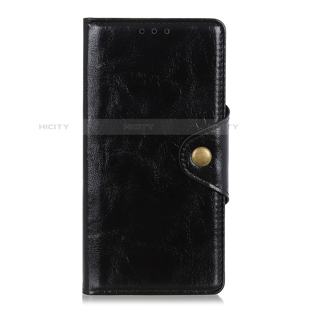 Coque Portefeuille Livre Cuir Etui Clapet L02 pour Alcatel 3L Noir Plus