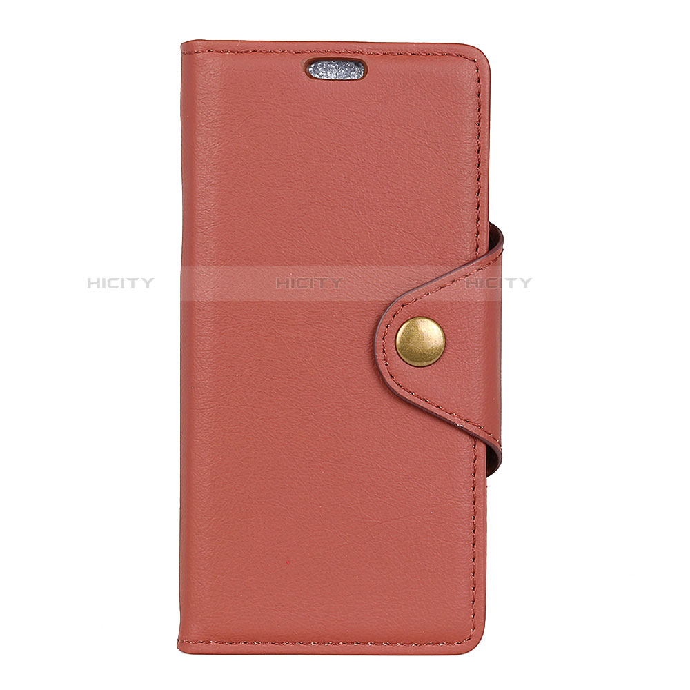 Coque Portefeuille Livre Cuir Etui Clapet L02 pour Alcatel 5V Marron Plus