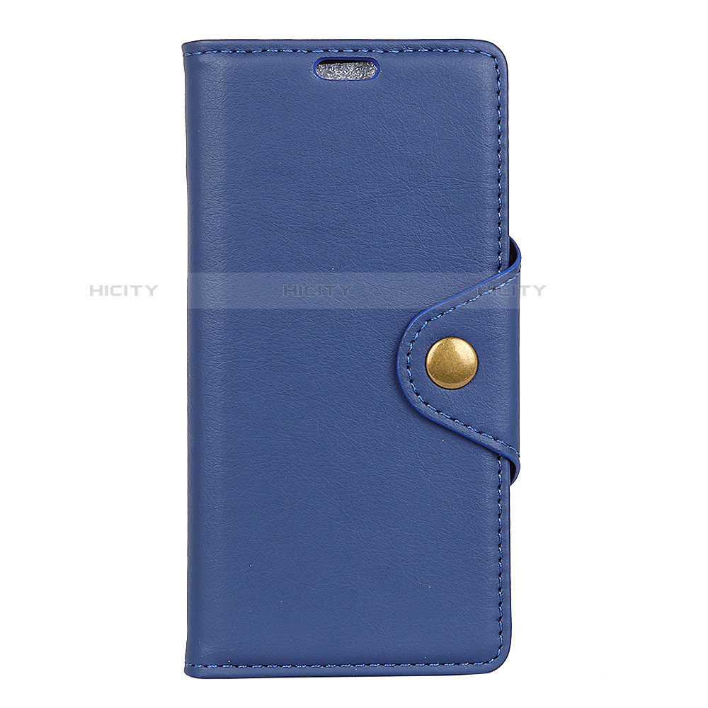 Coque Portefeuille Livre Cuir Etui Clapet L02 pour Asus Zenfone 5 ZS620KL Bleu Plus