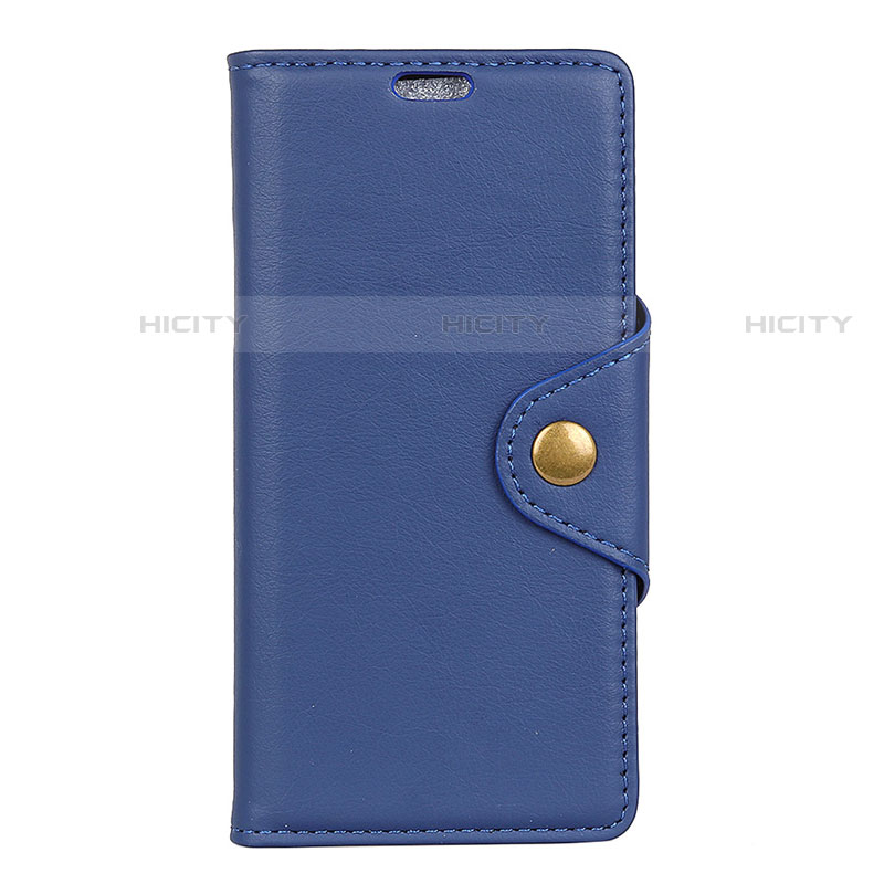 Coque Portefeuille Livre Cuir Etui Clapet L02 pour Asus Zenfone Max ZB555KL Bleu Plus