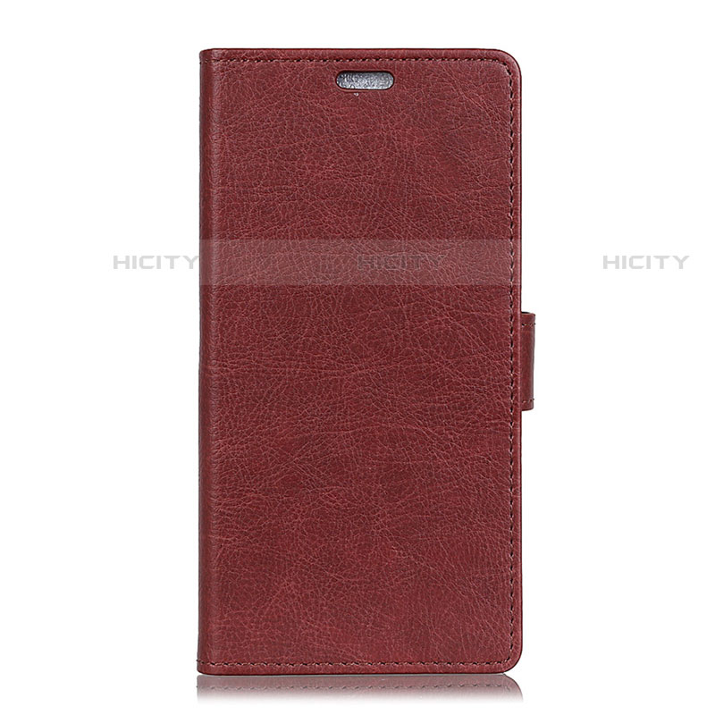 Coque Portefeuille Livre Cuir Etui Clapet L02 pour Asus ZenFone V Live Marron Plus