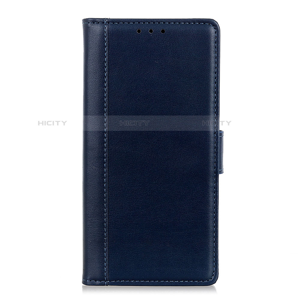 Coque Portefeuille Livre Cuir Etui Clapet L02 pour BQ Aquaris C Bleu Plus