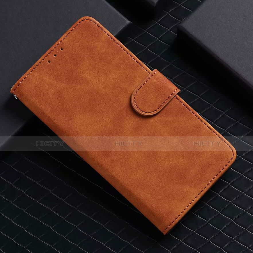 Coque Portefeuille Livre Cuir Etui Clapet L02 pour Google Pixel 5 Marron Plus