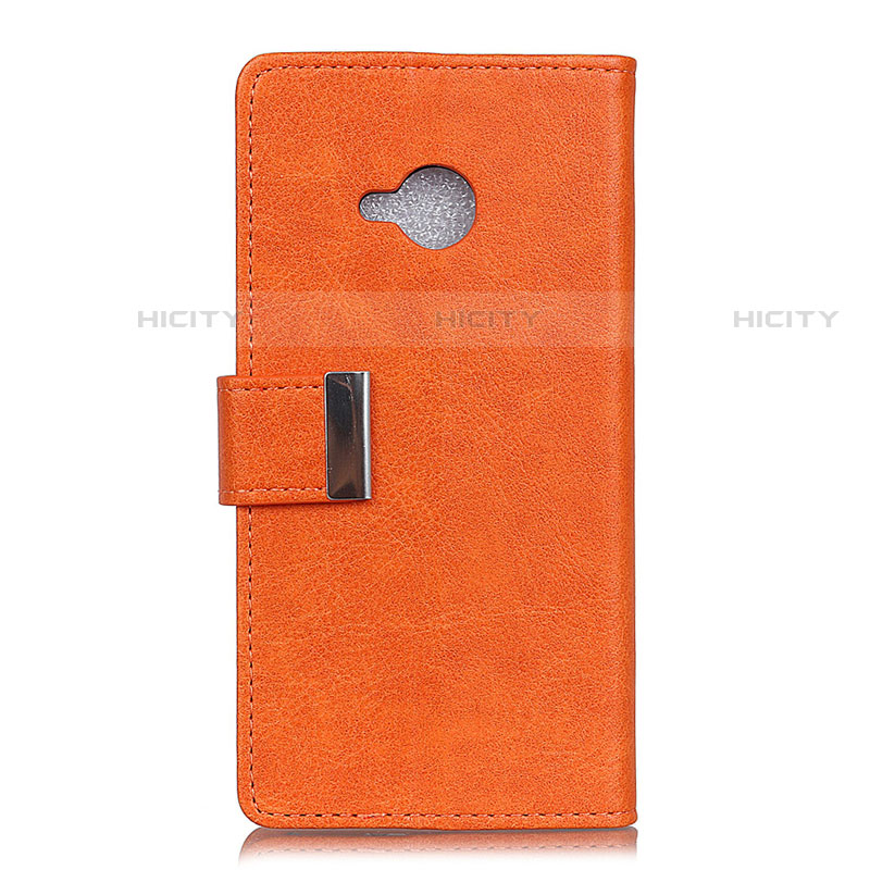 Coque Portefeuille Livre Cuir Etui Clapet L02 pour HTC U11 Life Orange Plus