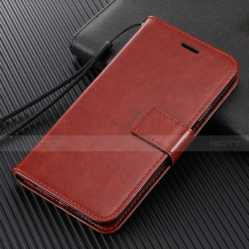 Coque Portefeuille Livre Cuir Etui Clapet L02 pour Huawei Enjoy 10e Marron Plus