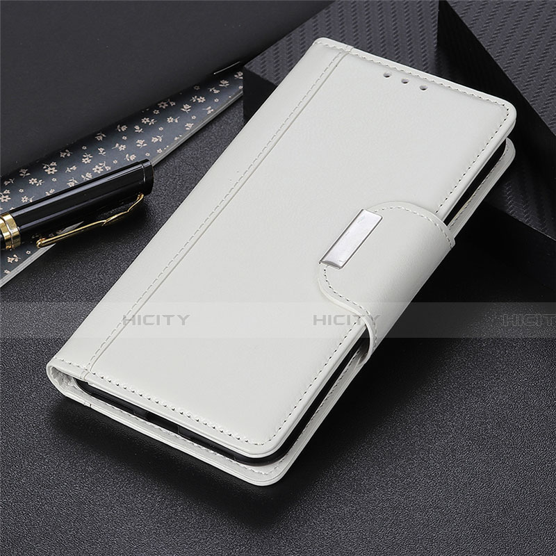 Coque Portefeuille Livre Cuir Etui Clapet L02 pour Huawei Honor 30S Blanc Plus