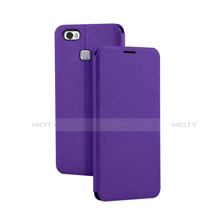 Coque Portefeuille Livre Cuir Etui Clapet L02 pour Huawei Honor Note 8 Violet Plus