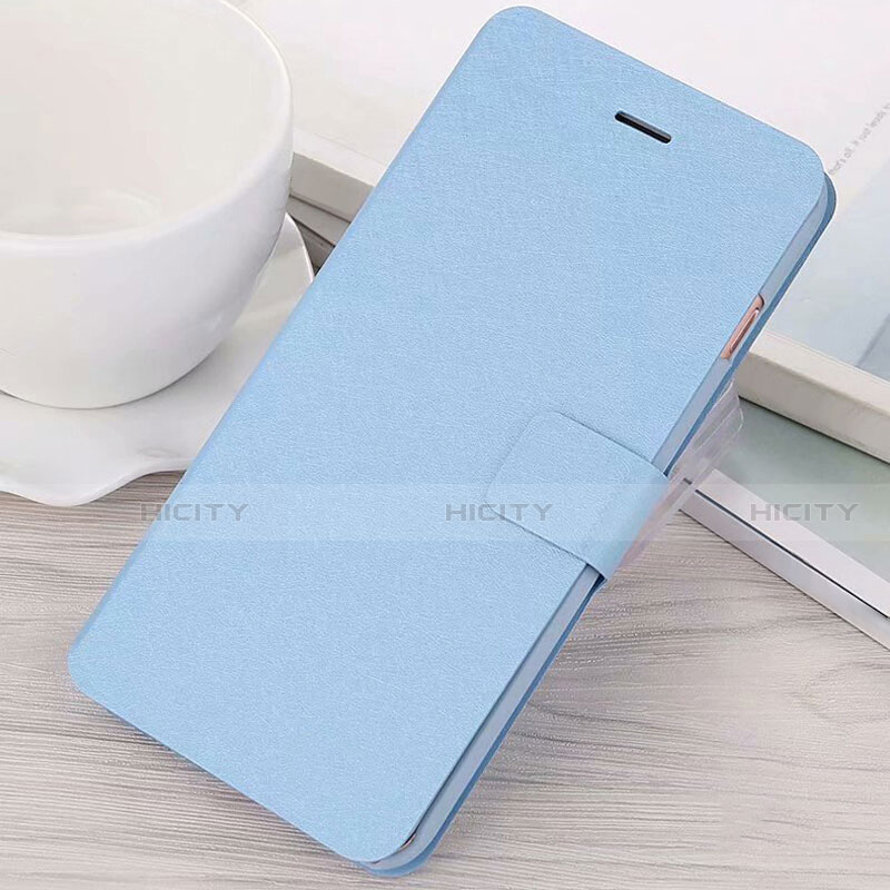 Coque Portefeuille Livre Cuir Etui Clapet L02 pour Huawei Mate 20 Lite Bleu Plus