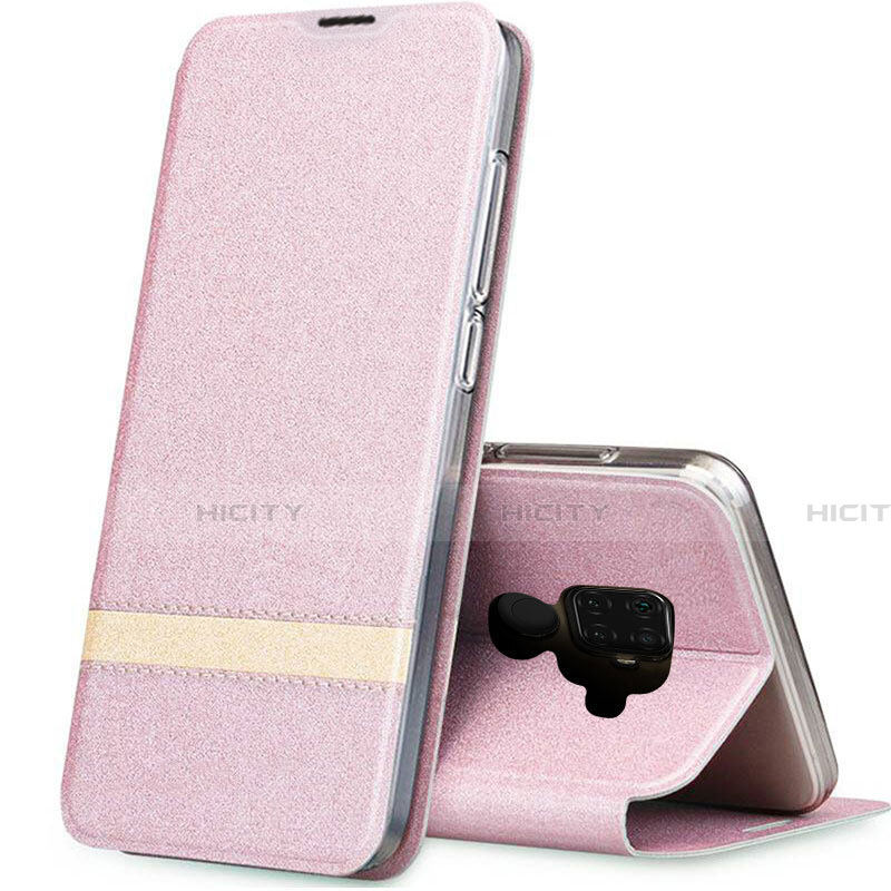 Coque Portefeuille Livre Cuir Etui Clapet L02 pour Huawei Mate 30 Lite Or Rose Plus