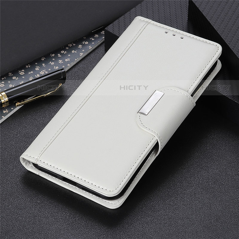 Coque Portefeuille Livre Cuir Etui Clapet L02 pour Huawei Mate 40 Lite 5G Blanc Plus