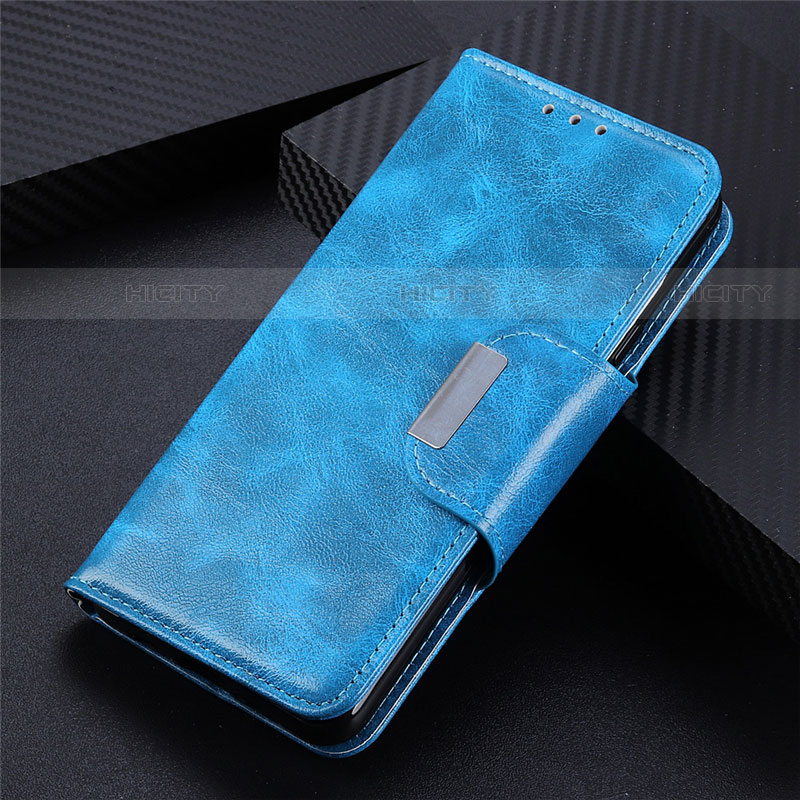 Coque Portefeuille Livre Cuir Etui Clapet L02 pour Huawei Mate 40 Pro+ Plus Bleu Ciel Plus