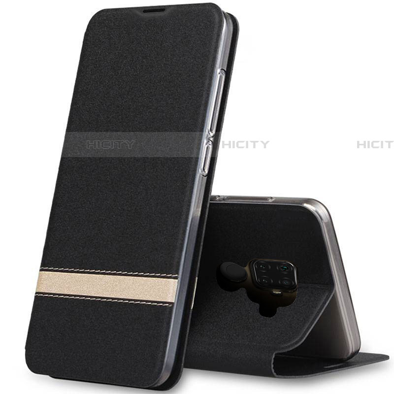 Coque Portefeuille Livre Cuir Etui Clapet L02 pour Huawei Nova 5z Noir Plus