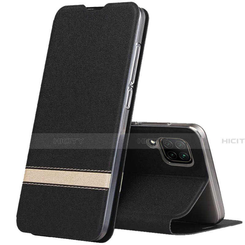 Coque Portefeuille Livre Cuir Etui Clapet L02 pour Huawei Nova 7i Noir Plus