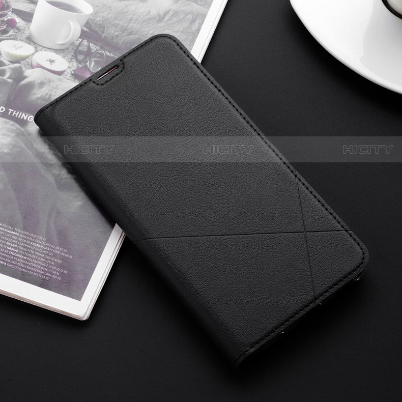 Coque Portefeuille Livre Cuir Etui Clapet L02 pour Huawei P Smart Pro (2019) Noir Plus