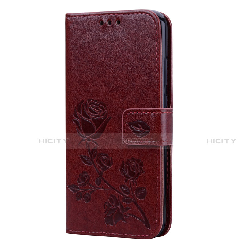 Coque Portefeuille Livre Cuir Etui Clapet L02 pour Huawei P20 Lite Marron Plus