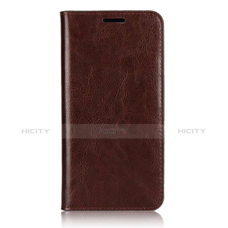 Coque Portefeuille Livre Cuir Etui Clapet L02 pour Huawei P20 Pro Marron Plus